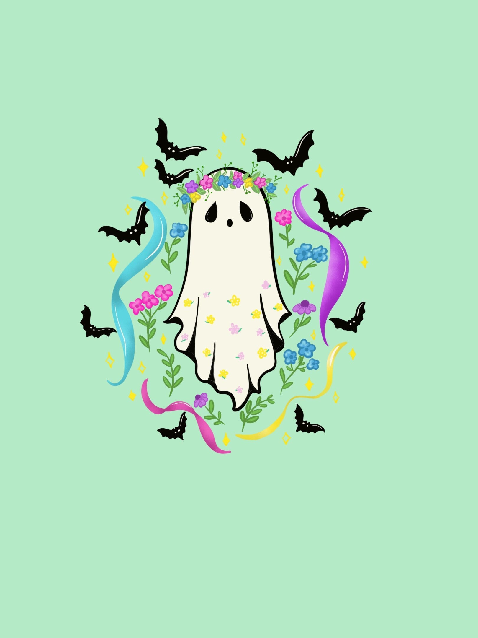 Midsummer May Queen Ghost Sticker