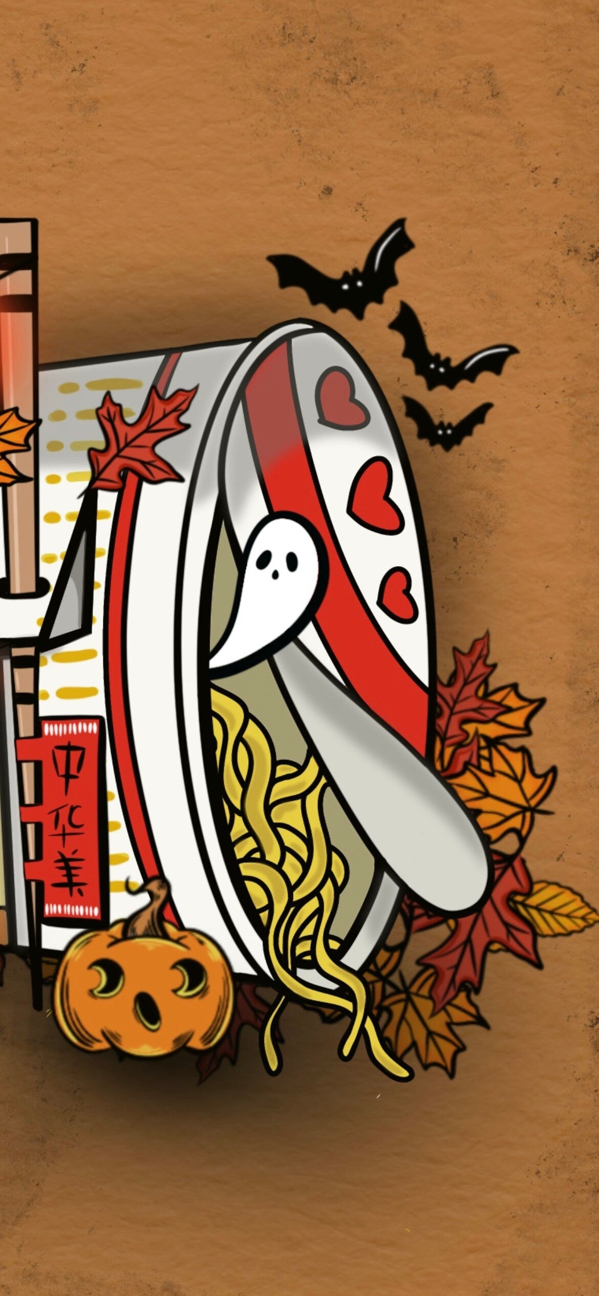 Halloween Cup of Noodles Sticker