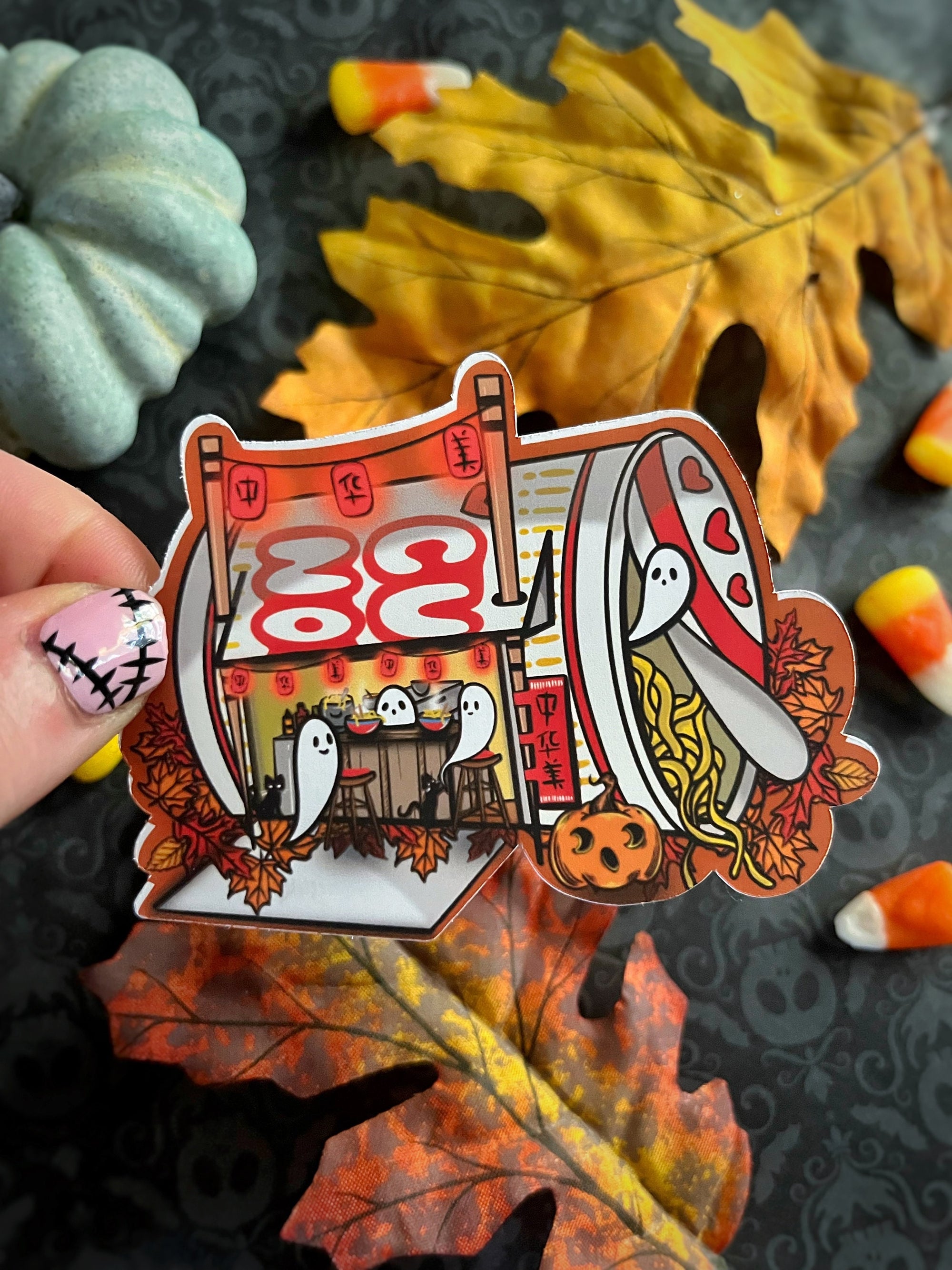 Halloween Cup of Noodles Sticker