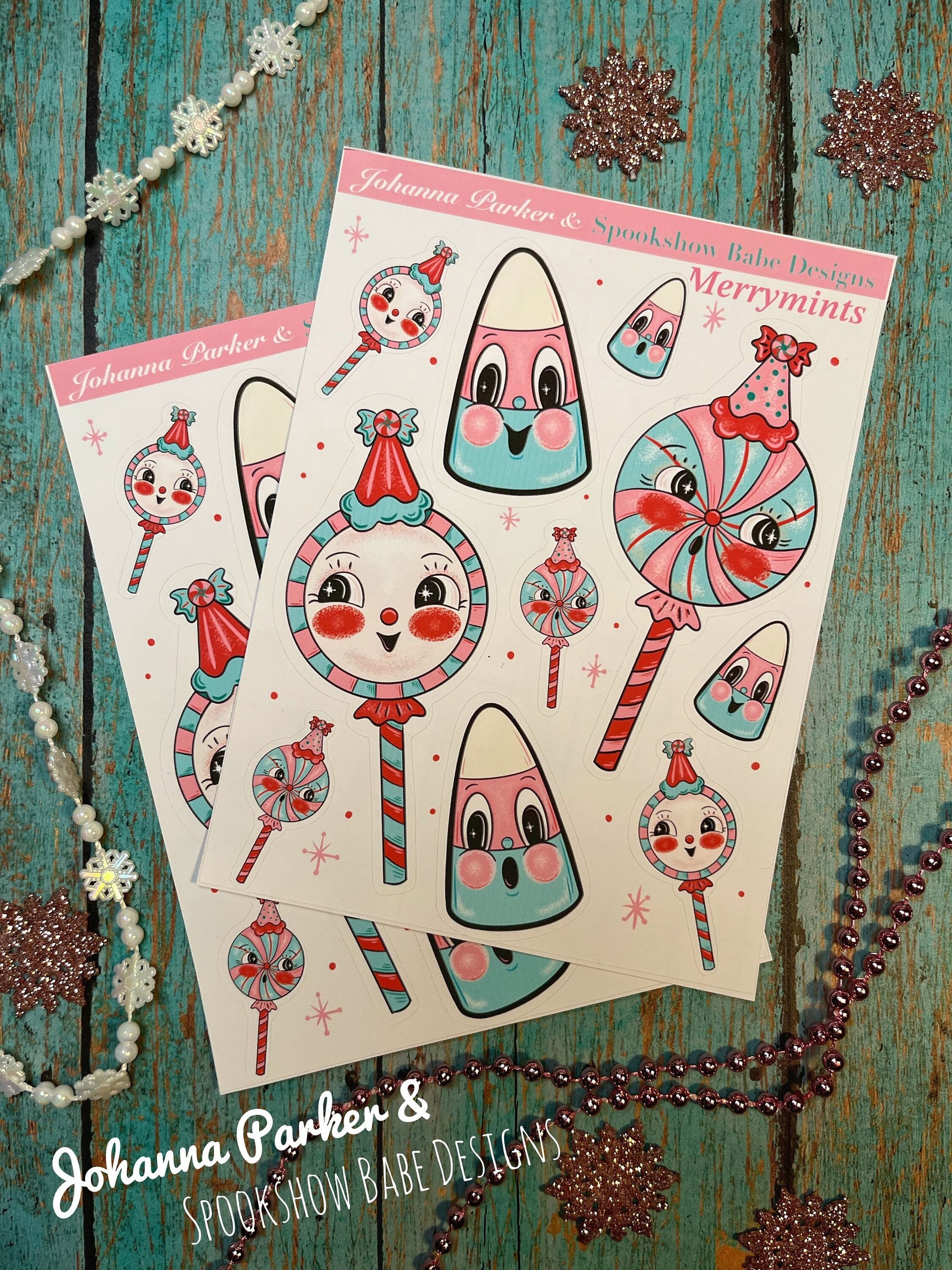 Johanna Parker Pastel Merrymints Sticker Sheet