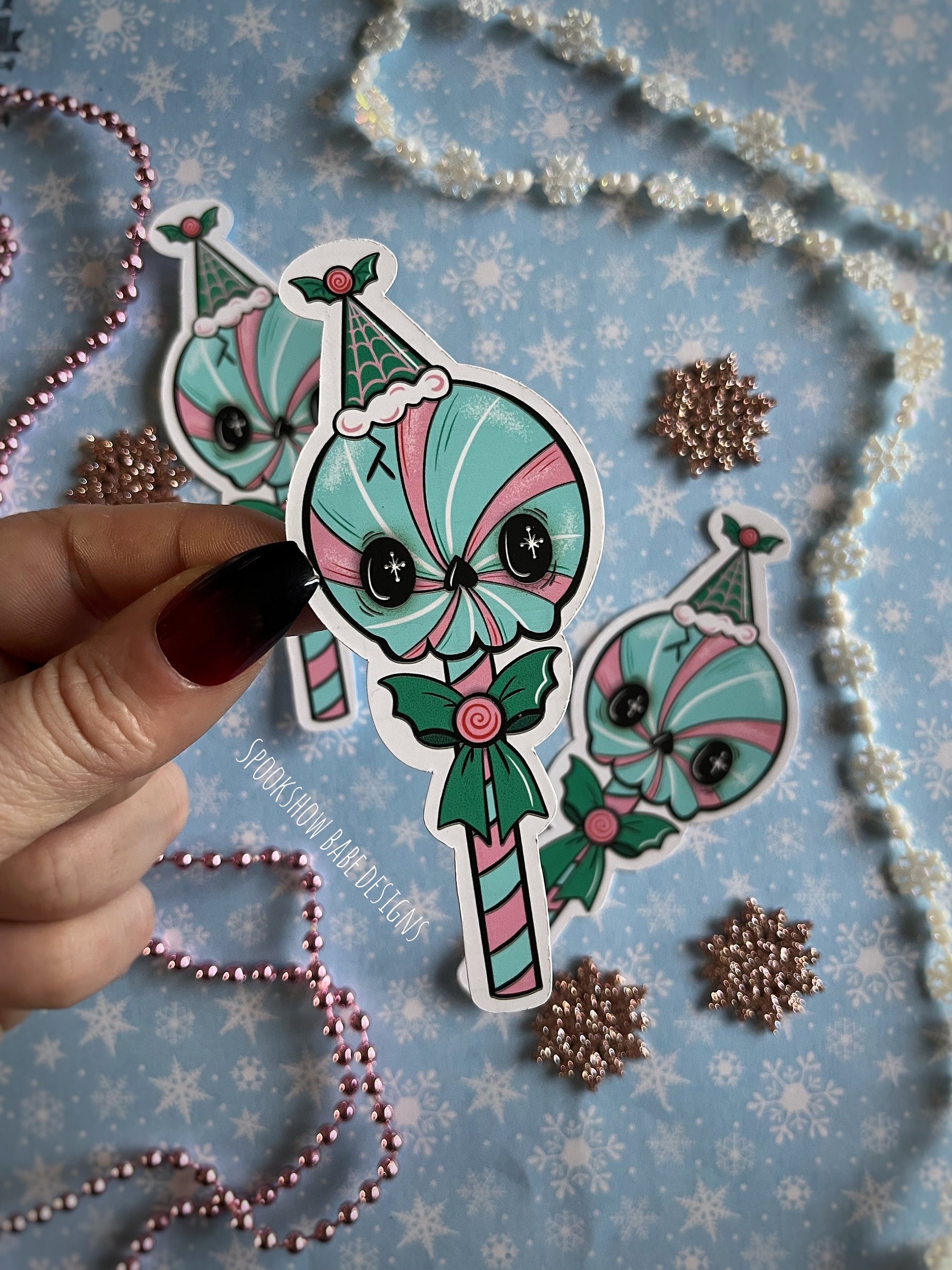 Pastel Christmas Candy Sticker