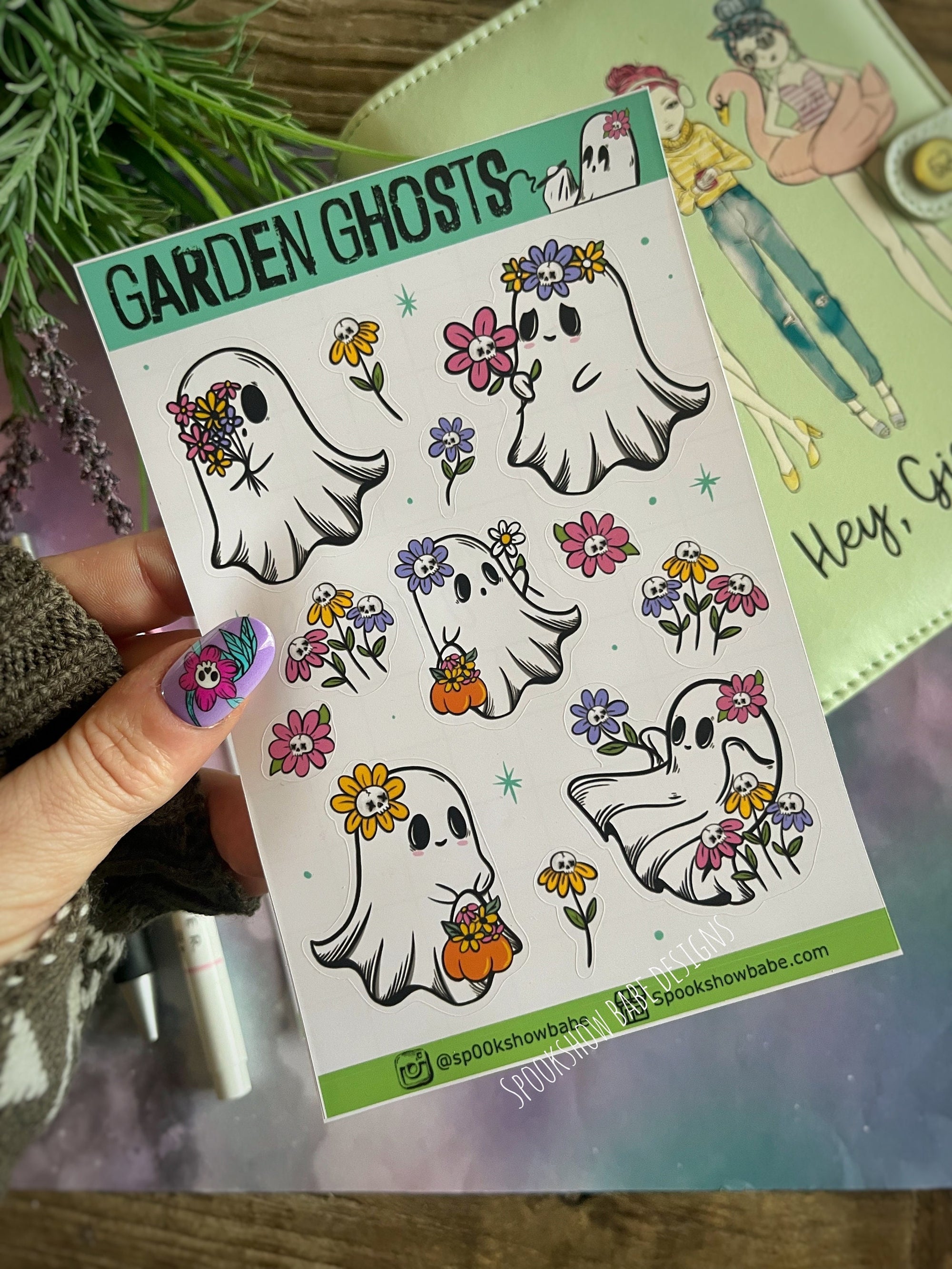 Garden Ghosts Sticker Sheet